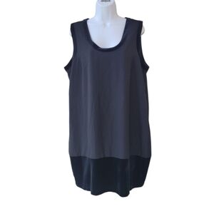 MOSSIMO Black Two Toned Velvet Trim Sleeveless Dress Size XXL 2010